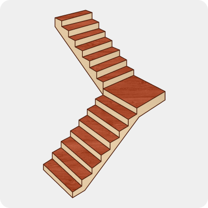 90 градусов с площадкой