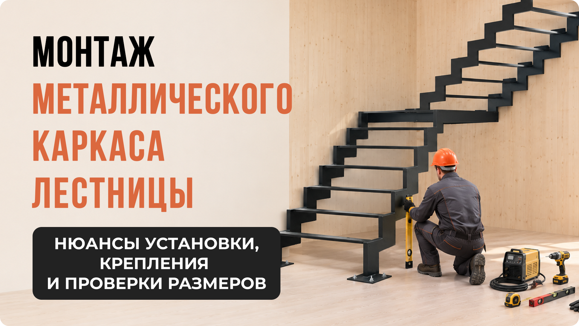 Монтаж металлического каркаса лестницы: нюансы установки, крепления и проверки размеров