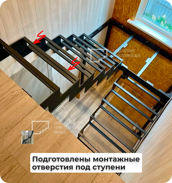 Монтажные отверстия для установки ступеней