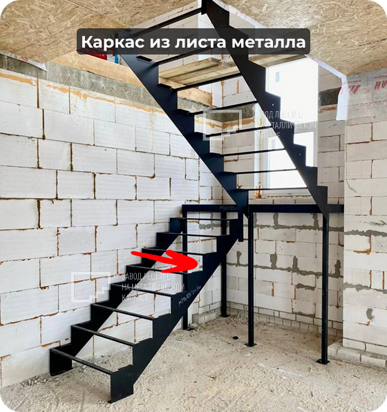 каркас лестницы из листового металла