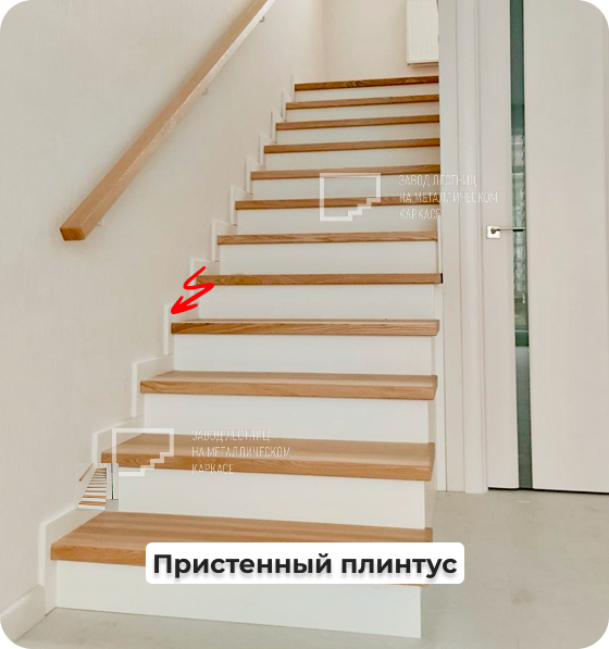 Пристенный плинтус для лестницы
