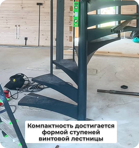 Компактность достигается формой ступеней