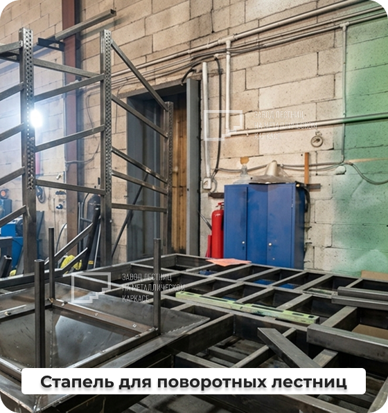Стапель для поворотных лестниц