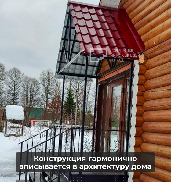 Двускатный металлический навес.png Двускатный металлический навес