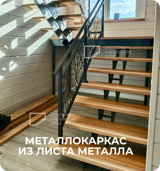 Лестница на металлическом монокосоуре